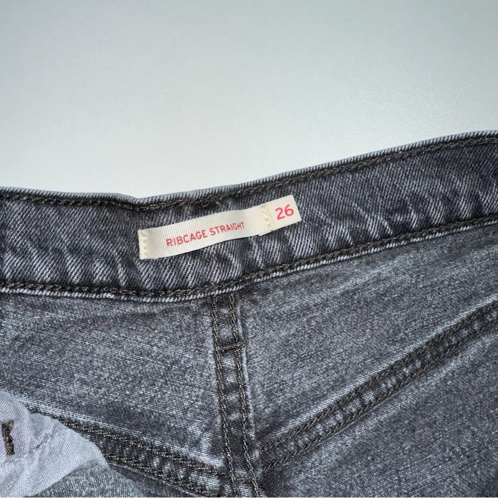 Levi's Ribcage Dark Gray Jean Shorts - Picture 5 of 5